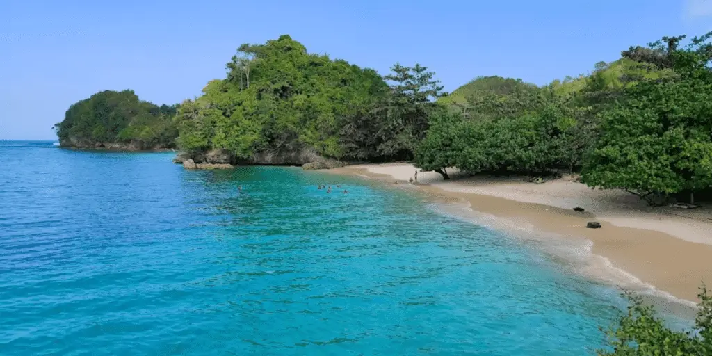 Drie kleuren strand